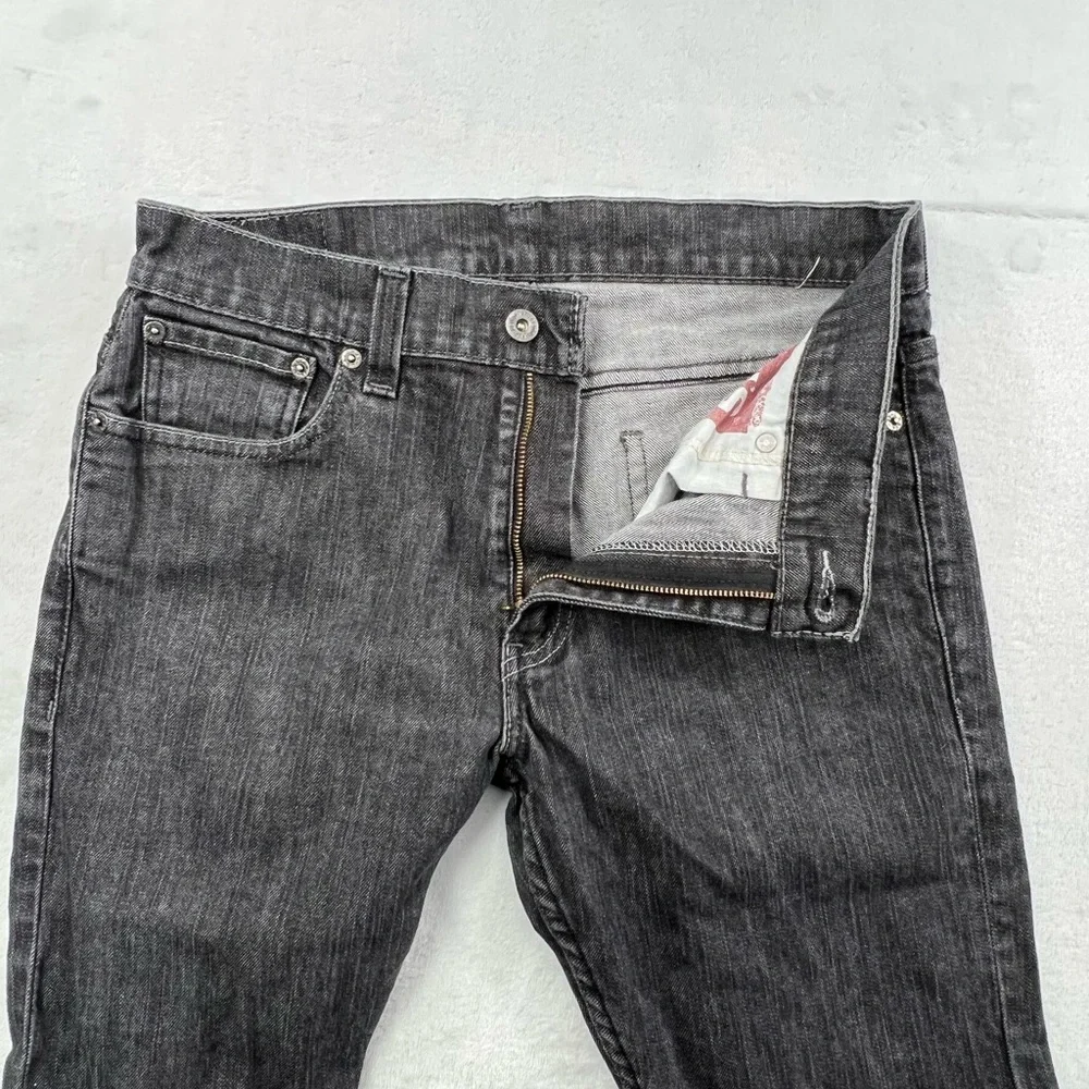 Levi Strauss 32x 30 Dark Gray‎ Silver 511 Cotton Blend Skinny Jeans